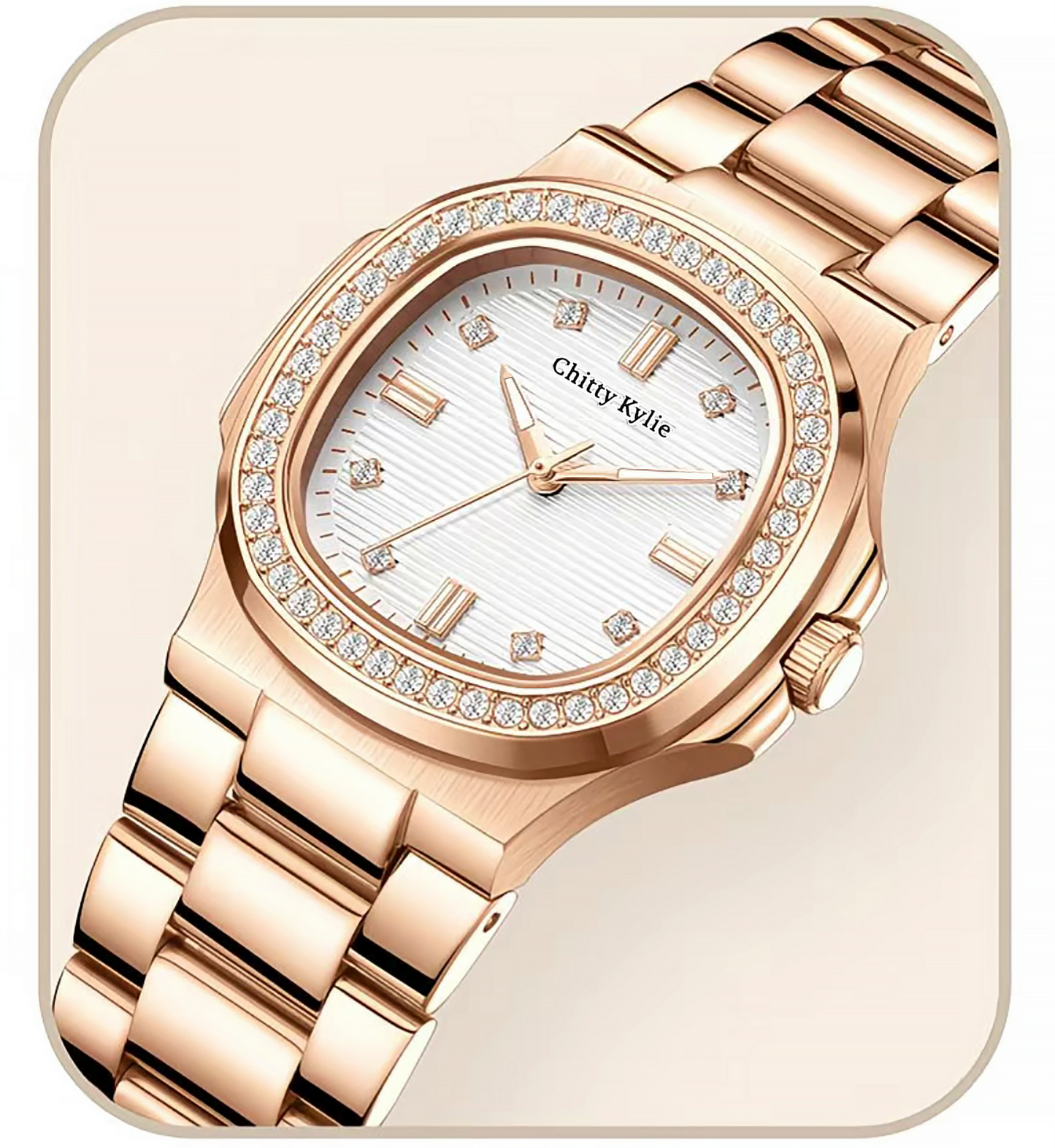 Rose Gold Luxe Watch (Chitty Kylie Quality)