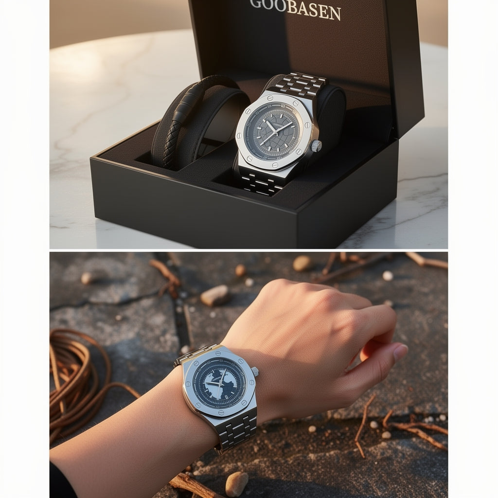 Executive Mens watch ( Glowing ) + free bracelet