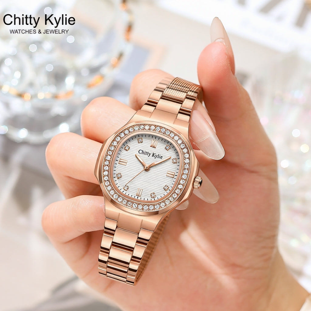 Rose Gold Luxe Watch (Chitty Kylie Quality)