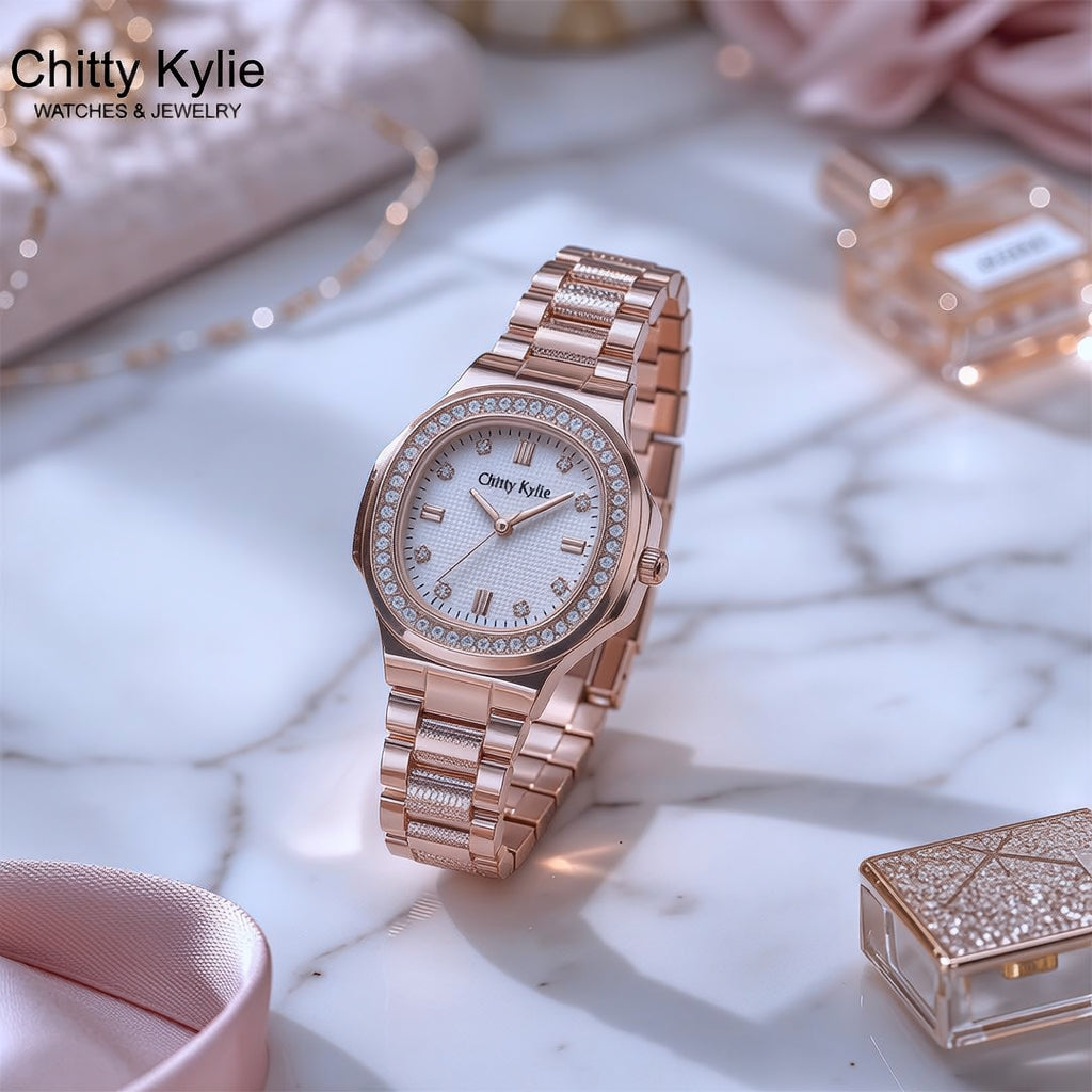 Rose Gold Luxe Watch (Chitty Kylie Quality)