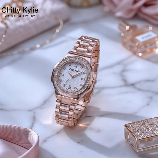 Rose Gold Luxe Watch (Chitty Kylie Quality)