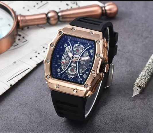 Black Phantom Skeleton Watch (GOOBASEN)