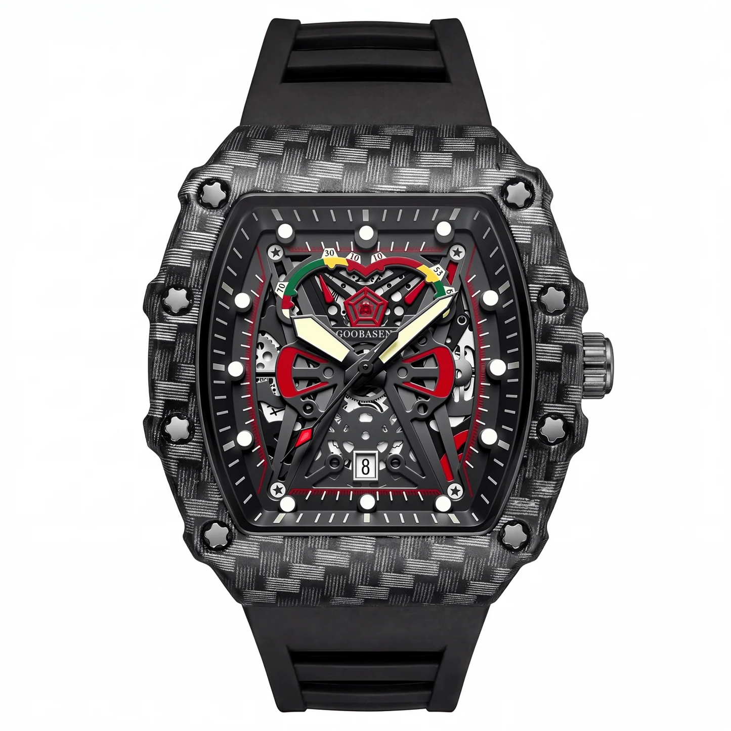 Black Phantom Skeleton Watch (GOOBASEN)
